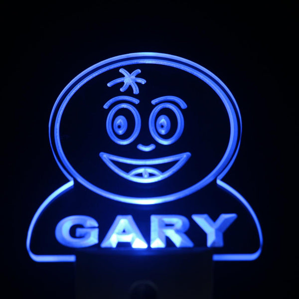 ADVPRO Orange Fruit Personalized Night Light Baby Kids Name Day/Night Sensor LED Sign ws1042-tm - Blue