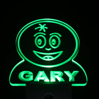 ADVPRO Orange Fruit Personalized Night Light Baby Kids Name Day/Night Sensor LED Sign ws1042-tm - Green