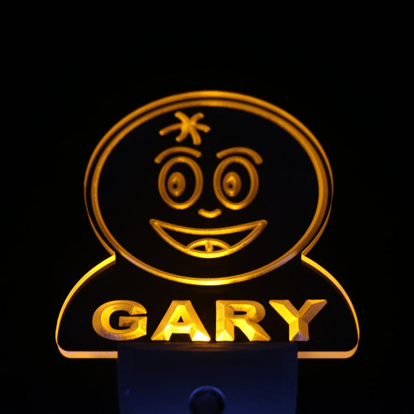 ADVPRO Orange Fruit Personalized Night Light Baby Kids Name Day/Night Sensor LED Sign ws1042-tm - Yellow
