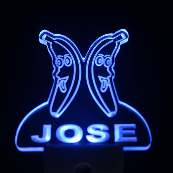 ADVPRO Banana Fruit Personalized Night Light Baby Kids Name Day/Night Sensor LED Sign ws1043-tm - Blue