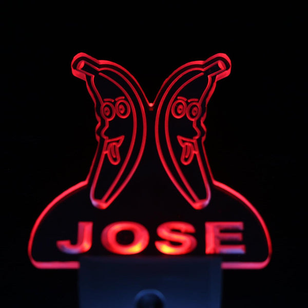 ADVPRO Banana Fruit Personalized Night Light Baby Kids Name Day/Night Sensor LED Sign ws1043-tm - Red