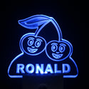 ADVPRO Cherry Fruit Personalized Night Light Baby Kids Name Day/Night Sensor LED Sign ws1045-tm - Blue