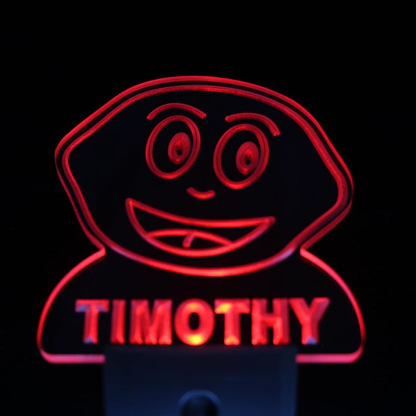 ADVPRO Lemon Fruit Personalized Night Light Baby Kids Name Day/Night Sensor LED Sign ws1047-tm - Red