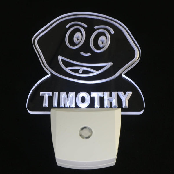 ADVPRO Lemon Fruit Personalized Night Light Baby Kids Name Day/Night Sensor LED Sign ws1047-tm - White