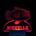 ADVPRO Cute Fish Personalized Night Light Baby Kids Name Day/Night Sensor LED Sign ws1048-tm - Red