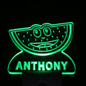 ADVPRO Watermelon Personalized Night Light Baby Kids Name Day/Night Sensor LED Sign ws1049-tm - Green