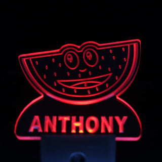 ADVPRO Watermelon Personalized Night Light Baby Kids Name Day/Night Sensor LED Sign ws1049-tm - Red