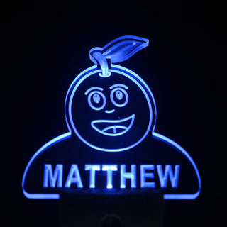 ADVPRO Grape Fruit Personalized Night Light Baby Kids Name Day/Night Sensor LED Sign ws1050-tm - Blue