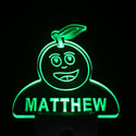 ADVPRO Grape Fruit Personalized Night Light Baby Kids Name Day/Night Sensor LED Sign ws1050-tm - Green