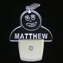 ADVPRO Grape Fruit Personalized Night Light Baby Kids Name Day/Night Sensor LED Sign ws1050-tm - White