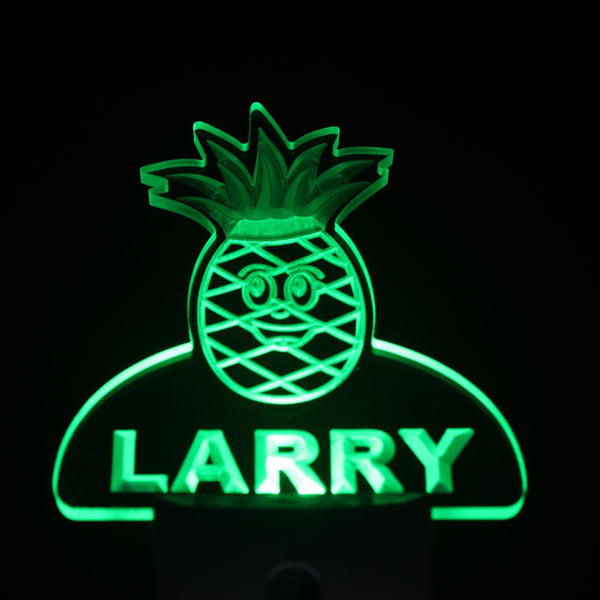 ADVPRO Pineapple Personalized Night Light Baby Kids Name Day/Night Sensor LED Sign ws1051-tm - Green