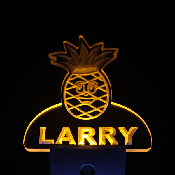 ADVPRO Pineapple Personalized Night Light Baby Kids Name Day/Night Sensor LED Sign ws1051-tm - Yellow