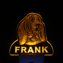 ADVPRO Basset Hound Personalized Night Light Name Day/Night Sensor LED Sign ws1053-tm - Yellow