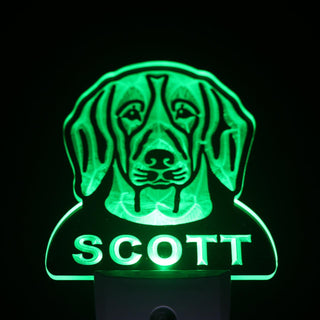 ADVPRO Beagle Personalized Night Light Name Day/Night Sensor LED Sign ws1054-tm - Green