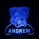 ADVPRO Boxer Dog Personalized Night Light Name Day/Night Sensor LED Sign ws1057-tm - Blue