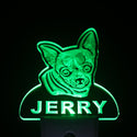 ADVPRO Chihuahua Dog Personalized Night Light Name Day/Night Sensor LED Sign ws1061-tm - Green