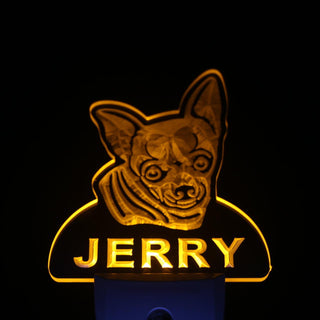 ADVPRO Chihuahua Dog Personalized Night Light Name Day/Night Sensor LED Sign ws1061-tm - Yellow