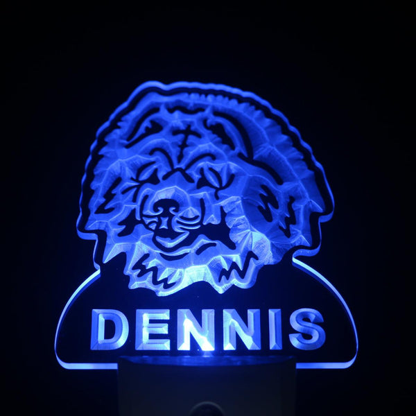 ADVPRO Chow Chow Dog Personalized Night Light Name Day/Night Sensor LED Sign ws1062-tm - Blue
