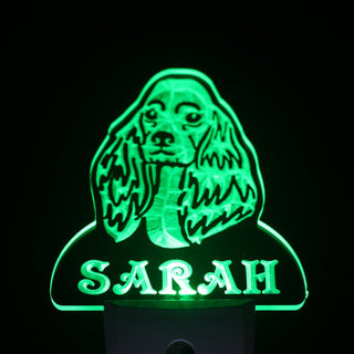 ADVPRO Cocker Spaniel Night Light Name Name Day/Night Sensor LED Sign ws1063-tm - Green