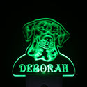 ADVPRO Dalmatian Dog Personalized Night Light Name Day/Night Sensor LED Sign ws1066-tm - Green