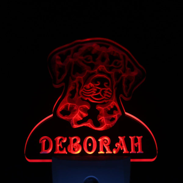 ADVPRO Dalmatian Dog Personalized Night Light Name Day/Night Sensor LED Sign ws1066-tm - Red