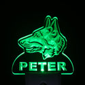 ADVPRO German Shepherd Dog Personalized Night Light Day/Night Sensor LED Sign ws1068-tm - Green