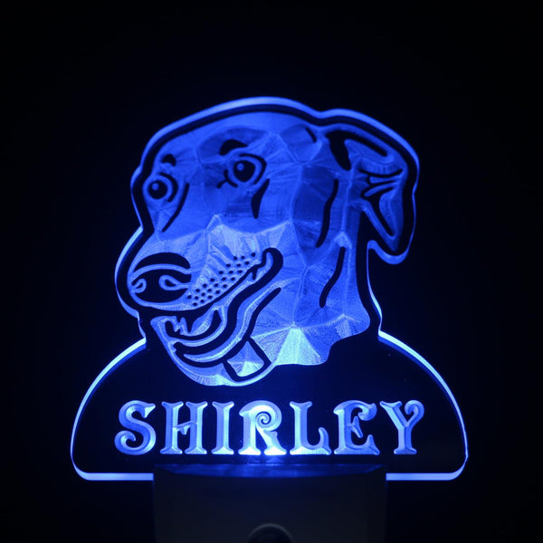 ADVPRO Greyhound Dog Personalized Night Light Name Day/Night Sensor LED Sign ws1071-tm - Blue