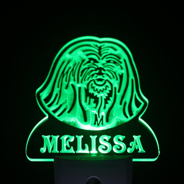ADVPRO Lhasa Apso Dog Personalized Night Light Name Day/Night Sensor LED Sign ws1074-tm - Green