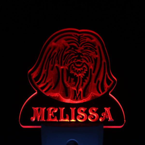 ADVPRO Lhasa Apso Dog Personalized Night Light Name Day/Night Sensor LED Sign ws1074-tm - Red