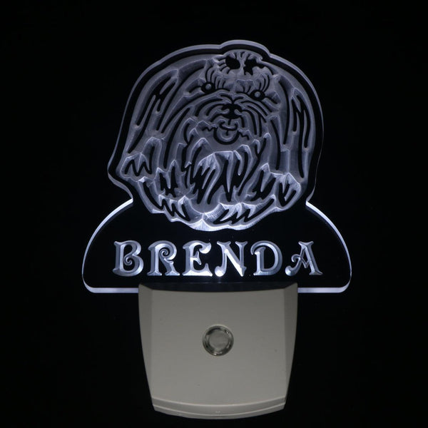 ADVPRO Maltese Dog Personalized Night Light Name Day/Night Sensor LED Sign ws1075-tm - White