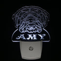 ADVPRO Mongrel Dog Personalized Night Light Name Day/ Night Sensor LED Sign ws1076-tm - White
