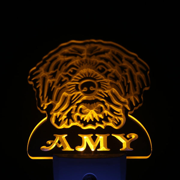 ADVPRO Mongrel Dog Personalized Night Light Name Day/ Night Sensor LED Sign ws1076-tm - Yellow