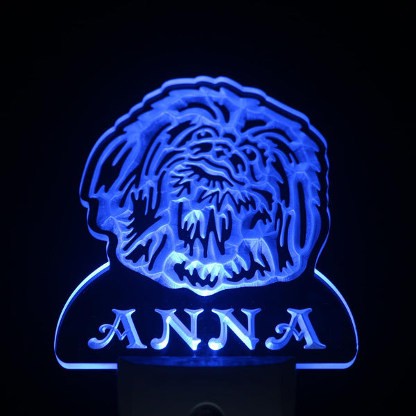 ADVPRO Pekingese Dog Personalized Night Light Name Day/Night Sensor LED Sign ws1077-tm - Blue