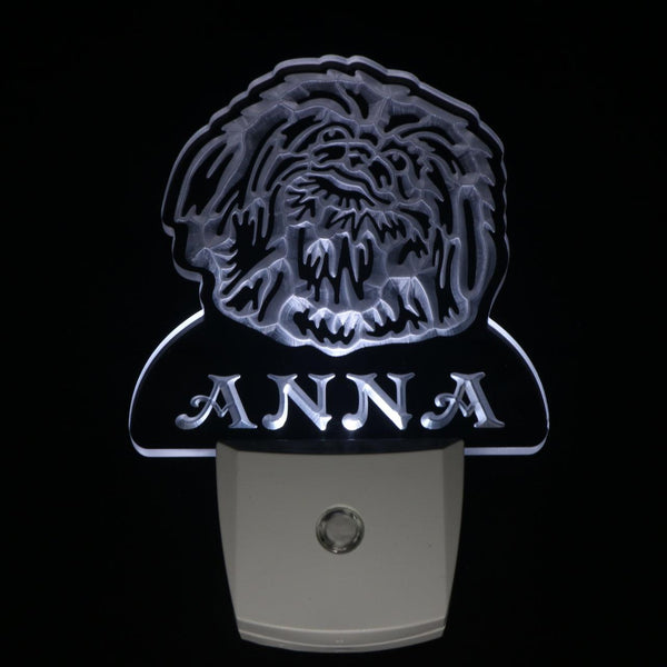 ADVPRO Pekingese Dog Personalized Night Light Name Day/Night Sensor LED Sign ws1077-tm - White