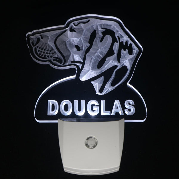 ADVPRO Pointer Dog Personalized Night Light Name Day/ Night Sensor LED Sign ws1079-tm - White