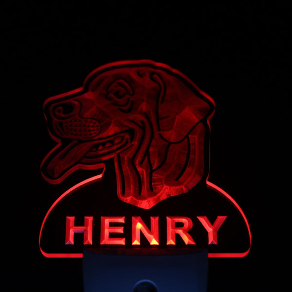ADVPRO Rhodesian Ridgeback Personalized Night Light Day/Night Sensor LED Sign ws1083-tm - Red
