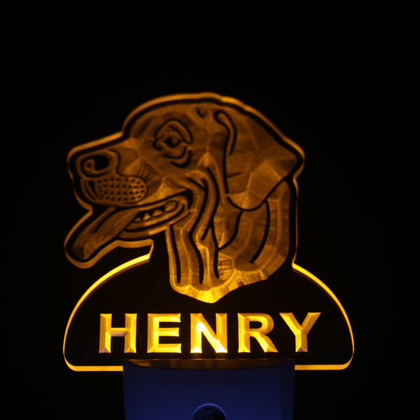 ADVPRO Rhodesian Ridgeback Personalized Night Light Day/Night Sensor LED Sign ws1083-tm - Yellow