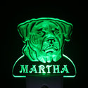 ADVPRO Rottweiler Dog Personalized Night Light Name Day/Night Sensor LED Sign ws1084-tm - Green