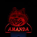 ADVPRO Samoyed Dog Personalized Night Light Name Day/Night Sensor LED Sign ws1086-tm - Red