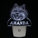 ADVPRO Samoyed Dog Personalized Night Light Name Day/Night Sensor LED Sign ws1086-tm - White