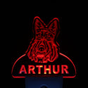 ADVPRO Scottish Terrier Personalized Night Light Name Day/Night Sensor LED Sign ws1088-tm - Red