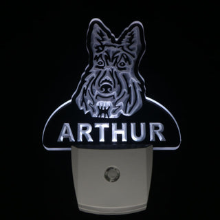 ADVPRO Scottish Terrier Personalized Night Light Name Day/Night Sensor LED Sign ws1088-tm - White