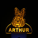 ADVPRO Scottish Terrier Personalized Night Light Name Day/Night Sensor LED Sign ws1088-tm - Yellow