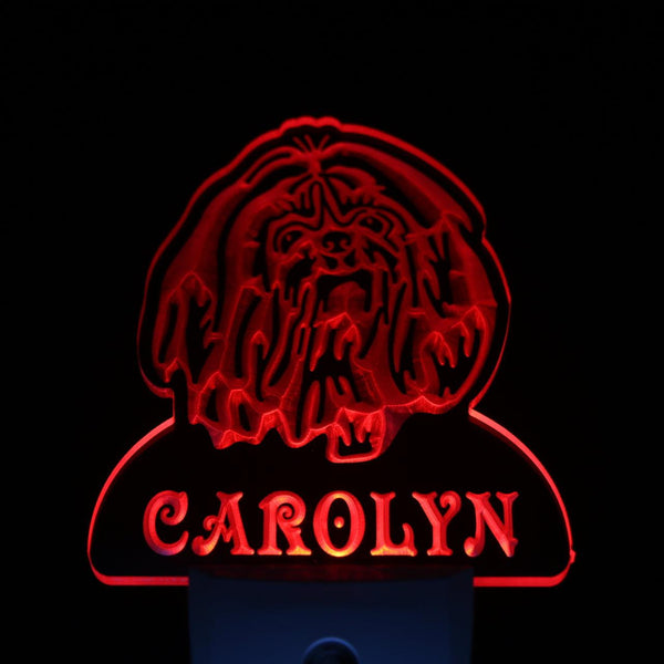 ADVPRO Shih Tzu Dog Personalized Night Light Name Day/Night Sensor LED Sign ws1091-tm - Red