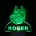 ADVPRO Staffordshire Bull Terrier Night Light Name Day/Night Sensor LED Sign ws1092-tm - Green