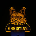 ADVPRO Welsh Corgi Personalized Night Light Name Day/Night Sensor LED Sign ws1094-tm - Yellow