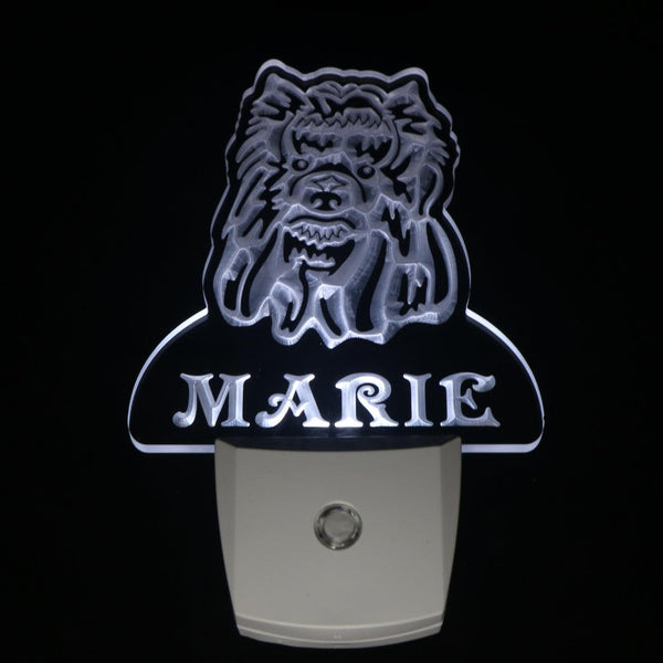 ADVPRO Yorkshire Terrier Night Light Name Day/Night Sensor LED Sign ws1096-tm - White