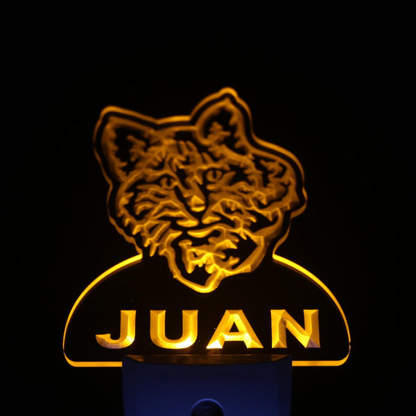 ADVPRO Cat Kitty Shop Personalized Night Light Name Day/Night Sensor LED Sign ws1098-tm - Yellow