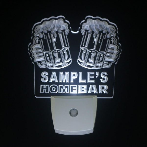 ADVPRO Name Personalized Custom Home Bar Beer Day/ Night Sensor LED Sign wsp-tm - White