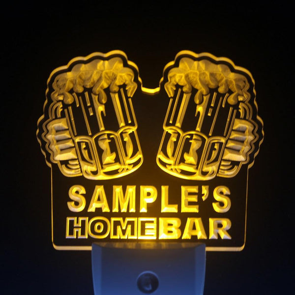 ADVPRO Name Personalized Custom Home Bar Beer Day/ Night Sensor LED Sign wsp-tm - Yellow